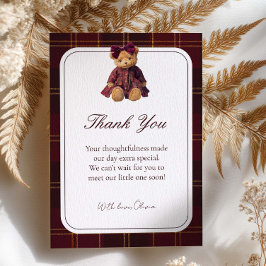 Teddy Bear Baby Shower Thank You Card Bedankkaart