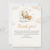 Teddy Bear Baby Shower Thank You Card Bedankkaart (Voorkant)