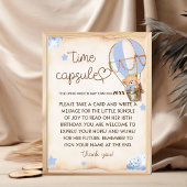 Teddy Bear baby shower Tijd Capsule Spel teken Poster