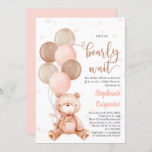 Teddy Bear Baby shower Uitnodiging