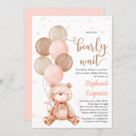 Teddy Bear Baby shower Uitnodiging