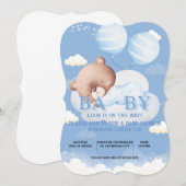 TEDDY BEAR BABY SHOWER UITNODIGING (Voorkant / Achterkant)
