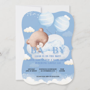 TEDDY BEAR BABY SHOWER UITNODIGING
