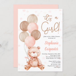 Teddy Bear Baby shower Uitnodiging