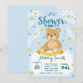 Teddy Bear Baby shower uitnodiging (Voorkant / Achterkant)