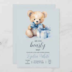 Teddy Bear Baby shower Uitnodiging kan nauwelijks 