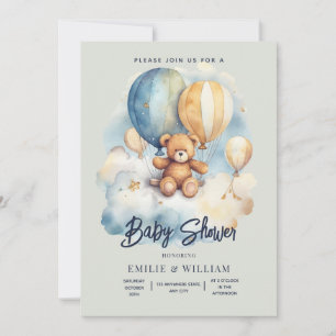 Teddy Bear Baby shower Uitnodiging kan nauwelijks 