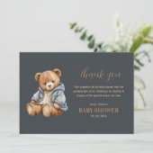 Teddy Bear Baby shower Uitnodiging kan nauwelijks (Staand voorkant)