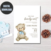 Teddy Bear Baby shower Uitnodiging kan nauwelijks