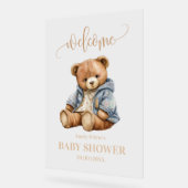 Teddy Bear Baby shower Uitnodiging kan nauwelijks  Acryl Bord (Hoek)