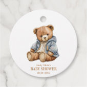 Teddy Bear Baby shower Uitnodiging kan nauwelijks  Bedankjes Labels (Voorkant)