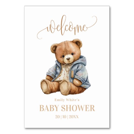 Teddy Bear Baby shower Uitnodiging kan nauwelijks Kaart (Voorkant)