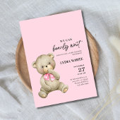 Teddy Bear Baby shower uitnodiging, kan nauwelijks Kaart