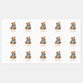 Teddy Bear Baby shower Uitnodiging kan nauwelijks  Labels