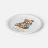 Teddy Bear Baby shower Uitnodiging kan nauwelijks  Papieren Bordje (Gekanteld)