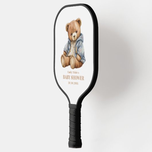 Teddy Bear Baby shower Uitnodiging kan nauwelijks Pickleball Paddle (Links)