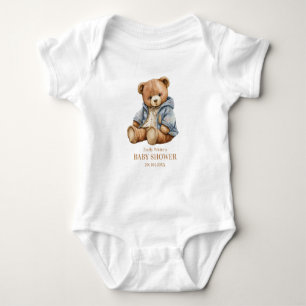 Teddy Bear Baby shower Uitnodiging kan nauwelijks Romper