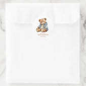 Teddy Bear Baby shower Uitnodiging kan nauwelijks  Ronde Sticker (Tas)