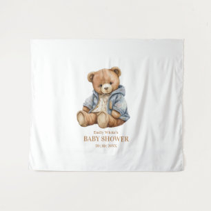Teddy Bear Baby shower Uitnodiging kan nauwelijks  Wandkleed