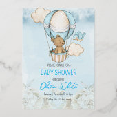 Teddy Bear Baby shower uitnodiging, we kunnen nauw Folie Uitnodiging (Voorkant)