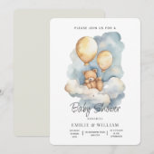 Teddy Bear Baby shower uitnodiging, we kunnen nauw Kaart (Voorkant / Achterkant)