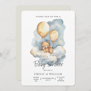 Teddy Bear Baby shower uitnodiging, we kunnen nauw Kaart