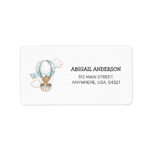 Teddy Bear Baby Shower Uitnodigingen Adreslabel Etiket