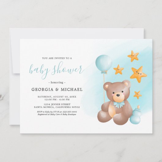 Teddy Bear Baby Shower-uitvindingen Kaart (Voorkant)