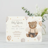 Teddy Bear Baby Shower-uitvindingen Kaart (Staand voorkant)