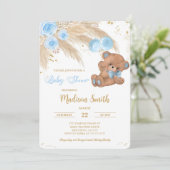Teddy Bear Baby Shower-uitvindingen Kaart (Staand voorkant)