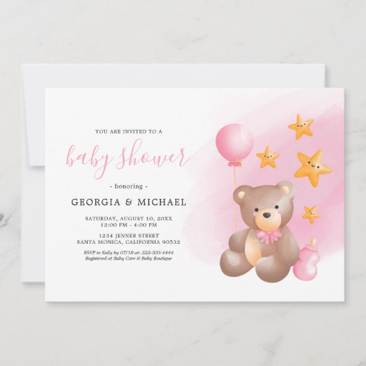 Teddy Bear Baby Shower-uitvindingen Kaart (Voorkant)