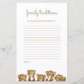 Teddy Bear Baby shower Voorspellingen & Advies Kaa (Achterkant)