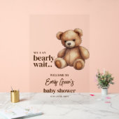 Teddy Bear Baby shower We kunnen bijna minimaal wa Acryl Bord (Huwelijk)