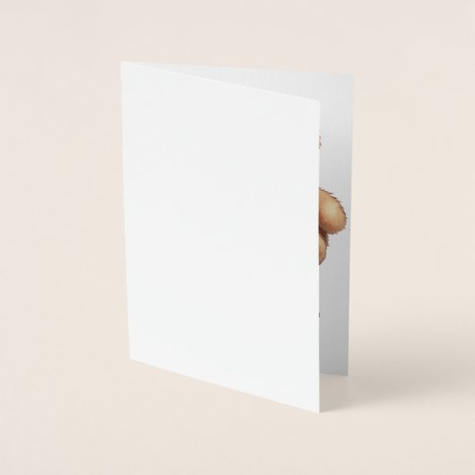 Teddy Bear Baby shower We kunnen bijna minimaal wa Folie Kaarten (Voorkant)