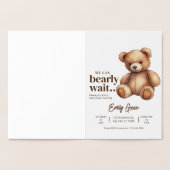 Teddy Bear Baby shower We kunnen bijna minimaal wa Folie Kaarten (Binnen)