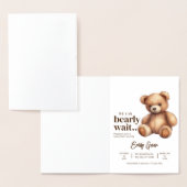 Teddy Bear Baby shower We kunnen bijna minimaal wa Folie Kaarten (Display)