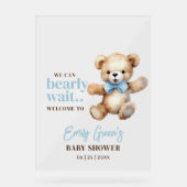 Teddy Bear Baby shower, we kunnen bijna niet wacht Acryl Bord (Voorkant)