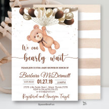 Teddy Bear Baby shower We kunnen bijna niet wachte