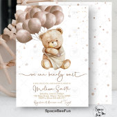 Teddy Bear Baby shower We kunnen bijna niet wachte Kaart