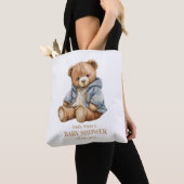 Teddy Bear Baby shower, we kunnen nauwelijks wacht Tote Bag (Dichtbij)