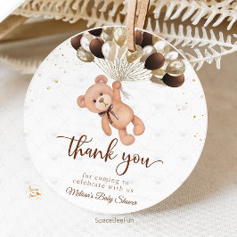 Teddy Bear Baby shower We kunnen nauwelijks wachte Bedankjes Labels