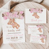 Teddy Bear Baby shower We kunnen nauwelijks wachte Bedankjes Labels