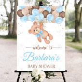 Teddy Bear Baby shower We kunnen nauwelijks wachte Informatiekaartje