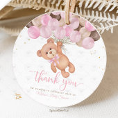 Teddy Bear Baby shower We kunnen nauwelijks wachte Waterfles Etiket