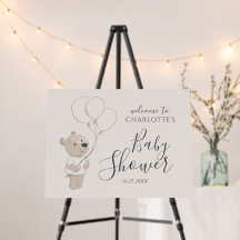 Teddy Bear Baby shower Welcome