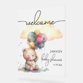 Teddy Bear Baby shower Welcome Acryl Bord (Hoek)