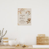 Teddy Bear Baby shower Welcome Poster (Keuken)