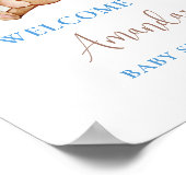 Teddy Bear Baby shower Welcome Sign Poster (Hoek)