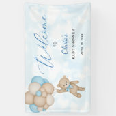Teddy Bear Baby Shower Welcome Spandoek (Verticaal)