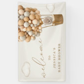 Teddy Bear Baby shower Welcome Spandoek (Verticaal)